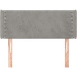  Vzglavje z ušesi svetlo sivo 93x16x78/88 cm žamet, (20735569) | Shoptok.si