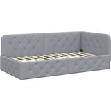 vidaXL Kutni okvir kreveta Svijetlo siva 100 x 200 cm tkanina | shoptok.hr