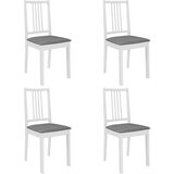 Maison Chic Jedilni stoli - Vzorci stoli z blazinami 4 kosi trden les beli A1509, (22031447) | Shoptok.si