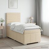  Boxspring krevet s madracem Krem 100 x 200 cm Tkanina Slike