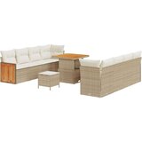 11-dijelni vrtni sofa set s jastučićima Bež poli ratan akacija 3-dijelni vrtni set za objedovanje s jastučićima Bež poli ratan  11-dijelni vrtni sofa set s jastučićima Bež poli ratan akacija 3-dijelni vrtni set za objedovanje s jastučićima Bež poli ratan Slike