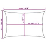  Jedro za zaštitu od sunca 160 g/m² sivosmeđe 3,5 x 5 m HDPE | shoptok.hr