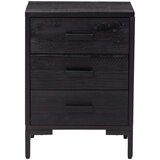  Nočna omarica 2 kosa črna 40x30x55 cm trdna borovina, (20732826) | Shoptok.si