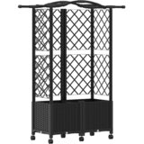  Povišeni krevet s mrežom i krovom Crna 122 x 40 x 144 cm PP - Crna 122 x 40 x 151 cm s krovom u obliku lukova (3 bočna mreža) na | shoptok.hr