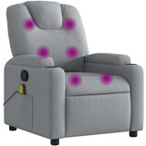 Maison Chic Masažni fotelj - Relax naslanjač svetlo sivo blago, (22134396) | Shoptok.si