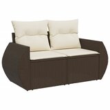  7-dijelni set vrtnih sofa od poliratana s jastucima smeđi | shoptok.hr