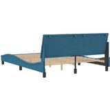  Posteljni okvir z vzglavjem moder 160x200 cm žamet, (21086512) | Shoptok.si
