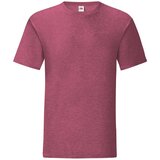 Fruit Of The Loom Burgundy men's t-shirt in combed cotton Iconic with sleeve | Shoptok.si