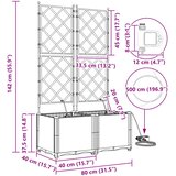  Vrtna saksija 2 pcs Sivi 80 x 40 x 142 cm Plastika | Eponuda.ba