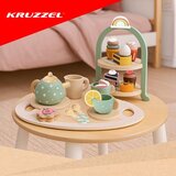 Kruzzel drveni set za čaj sa stalkom za tortu i kolačima, za djecu | shoptok.hr