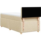  Krevet s oprugama i madracem krem 100 x 200 cm od tkanine | shoptok.hr