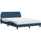 vidaXL Krevet s madracem plavi 140 x 190 cm od tkanine Cijene