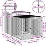  Kavez za kokoši s ograđenim prostorom svijetlo sivi 110x201x110 cm pocinčani čelik | shoptok.hr