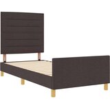  Postelja Temno Rjava 100x200 cm Tkanina, (22049906) | Shoptok.si