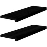  Gazišta stepenice 2 kom tamnosmeđi 80x25x2 cm masivna hrast | shoptok.hr