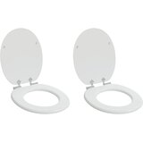  Toaletna sjedala s mekim zatvaranjem 2 pcs Bijeli 44 x 38 cm | shoptok.hr
