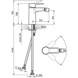 Rosan Blau baterija za bide crna B139100B