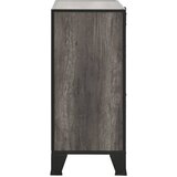 Ormarić za pohranu sivi 72 x 36 x 82 cm od metala i MDF-a | shoptok.hr