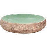 Nadgradni umivaonik zeleno-smeđi ovalni 59x40x15 cm keramički | shoptok.hr