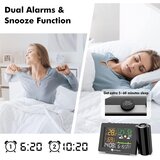 DR.PREPARE vremenska postaja z zunanjim senzorjem in projekcijsko budilko | Shoptok.si