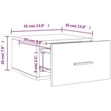vidaXL Zidni noćni ormarić Siva betona 35 x 35 x 20 cm | shoptok.hr