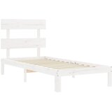  Okvir kreveta bez madraca bijeli 90 x 200 cm masivna borovina | shoptok.hr
