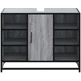  Kupaonski ormarić za umivaonik boja hrasta 80x33x60 cm drveni Siva | shoptok.hr