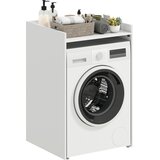 HOMCOM Omara za pralni stroj MDF 64D x 60Š x 97,5V cm Bela, (5000279369) | Shoptok.si