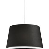 QAZQA Sodobna viseča svetilka bela s črno senco 45 cm - Pendel Cene