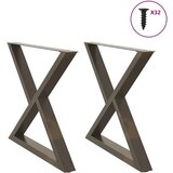 Noge jedilne mize 2 kosa Naravno jeklo 90x(72-73,3) cm Jeklo, (21828608) Cene