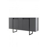 Hanah home Antracitno siva nizka komoda 160x35 cm Luxe – | Shoptok.si