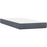 vidaXL Box spring postelja z vzmetnico temno siva 180x210 cm žamet | Shoptok.si