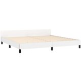  Okvir za krevet s uzglavljem bijeli 200x200 cm od umjetne kože | shoptok.hr