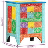  Ročno barvana nočna omarica 40x30x50 cm trden mangov les, (20732473) | Shoptok.si