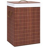  Košara za perilo iz bambusa 2-delna rjava 72 L, (20704837) | Shoptok.si