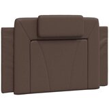  Posteljni okvir z vzglavjem rjav 90x200 cm umetno usnje | Shoptok.si