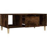  Klubska mizica dimljeni hrast 90x50x36,5 cm inženirski les, (20712475) | Shoptok.si