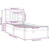  Za krevet od masivnog drva crni 100 x 200 cm | shoptok.hr