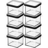Rotho LOFT Plastični posodi za hrano 8 x 500 ml črni, (5000378380) Cene