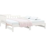  Dnevni ležaj na izvlačenje bijeli 2x(90x190)cm masivna borovina | shoptok.hr