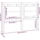  Posteljno vzglavje sivo 145,5x4x100 cm trdna borovina, (20645004) | Shoptok.si