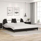  Okvir za krevet s uzglavljem crno-bijeli 200x200cm umjetna koža | shoptok.hr