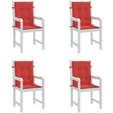  Jastuci za vrtne stolice 4 kom crveni 100x50x3 cm od tkanine | shoptok.hr