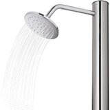  Vrtni tuš s sivim podstavkom 220 cm nerjaveče jeklo - - Siva - 23.07 - 110 x 62 x 5 cm - 2025-vidaXL-Uvoz_2 | Shoptok.si
