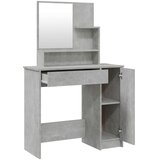  Toaletni stolić s ogledalom siva boja betona 86,5x35x136 cm | shoptok.hr