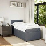  Box spring krevet s madracem tamnosivi 80 x 200 cm baršunasti | shoptok.hr