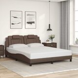  Okvir za krevet Viana bez madraca smeđi 160x200 cm od umjetne kože | shoptok.hr