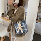 Venisymlis Lovely Rabbit Potovalne Torbice Storage Woven Bucket Messenger Bag, (22070108) | Shoptok.si