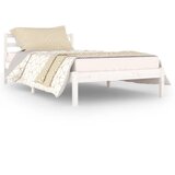 The Living Store Posteljni okvir iz trdne borovine 100x200 cm bel - Posteljni Okvir, (21525119) | Shoptok.si