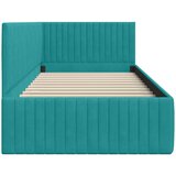  Kutni okvir kreveta s uzglavljem Tirkizna 90 cm x 200 cm Baršun | shoptok.hr